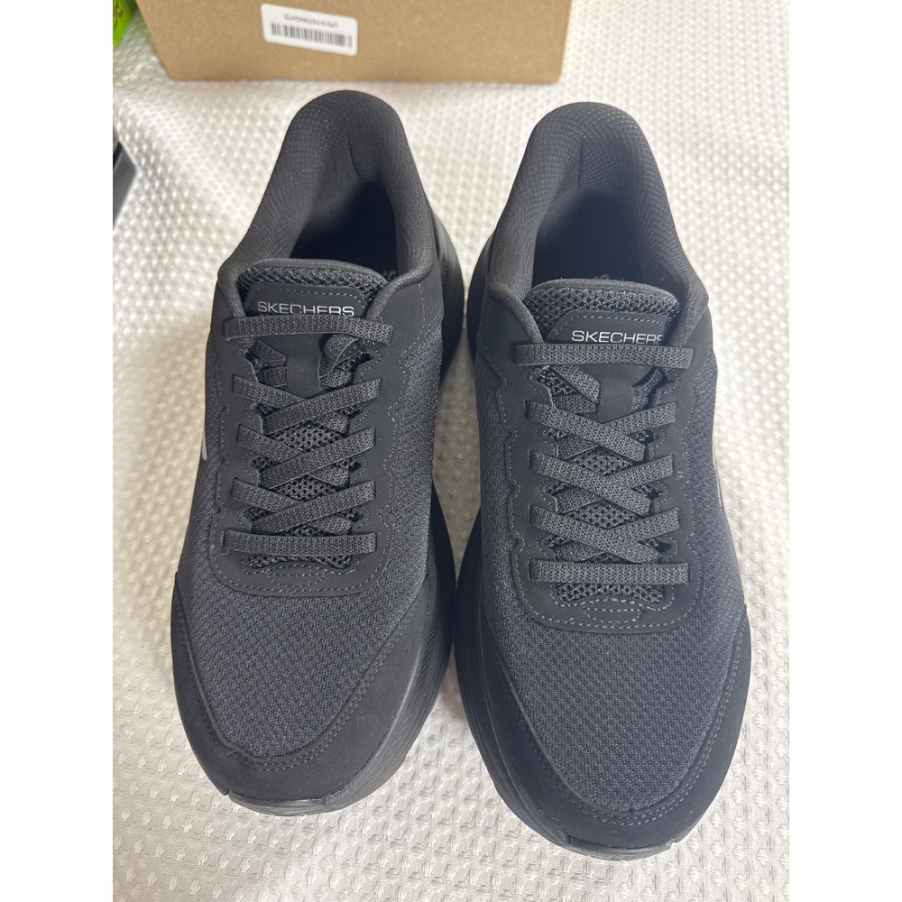 Skechers Shoes Mens 9 Max Cushioning Advantageous Black Extra Wide 220610WW NWOB